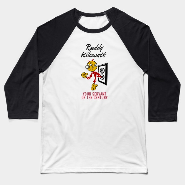 Reddy Kilowatt - Vintage Retrocolor Baseball T-Shirt by Sayang Anak